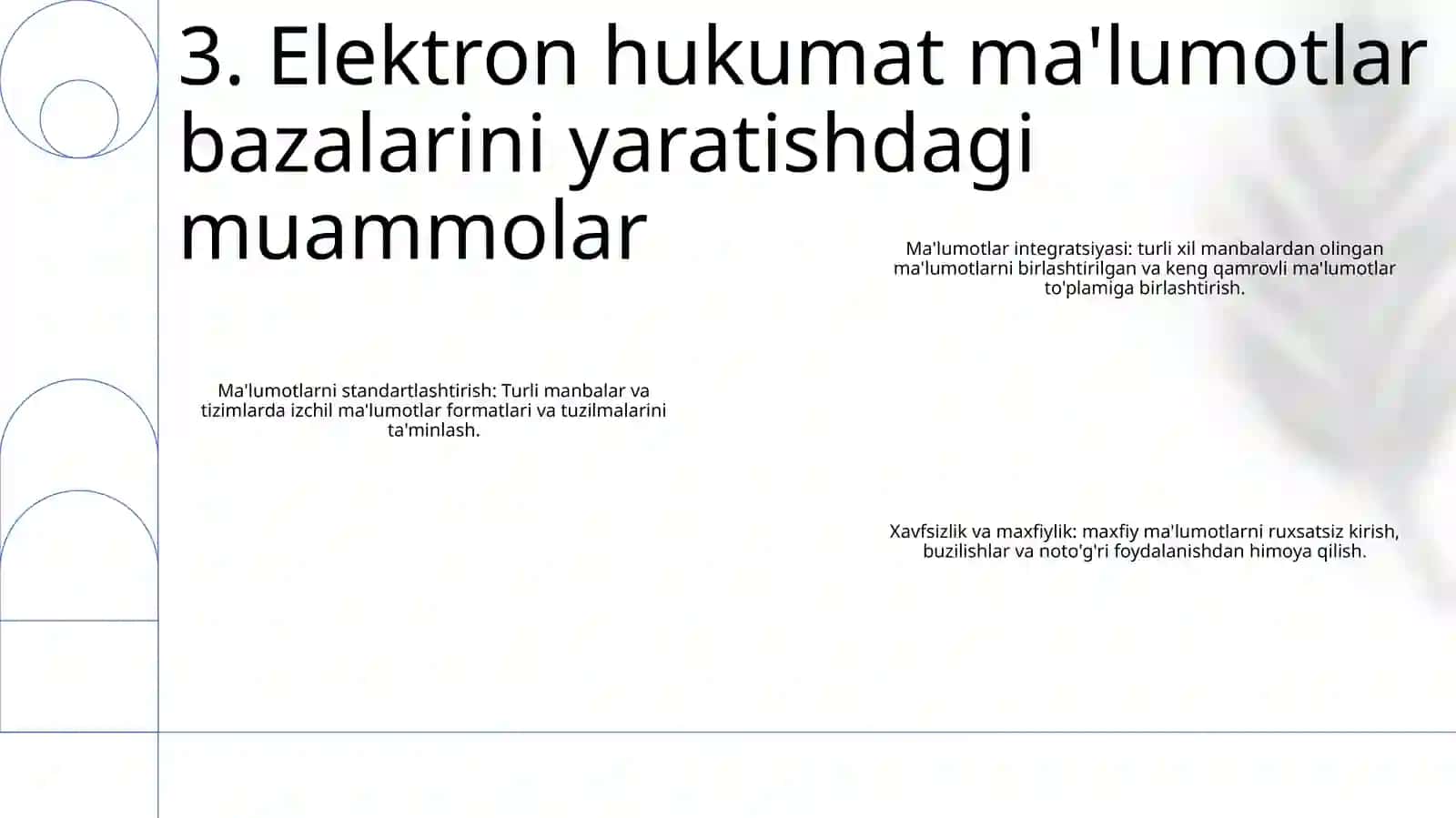 Elektron Hukumatning Malumotlar Bazalarini Yaratish BoʼYicha Asosiy Loyihalar 4
