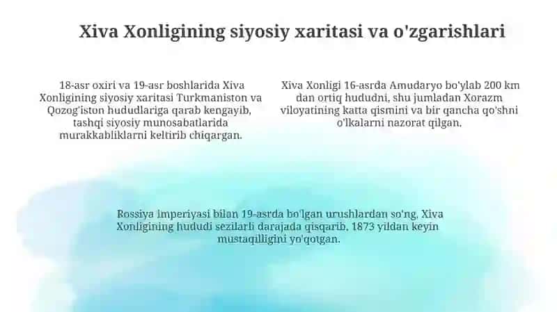 Xiva xonligining tarixiy geografiyasi 4