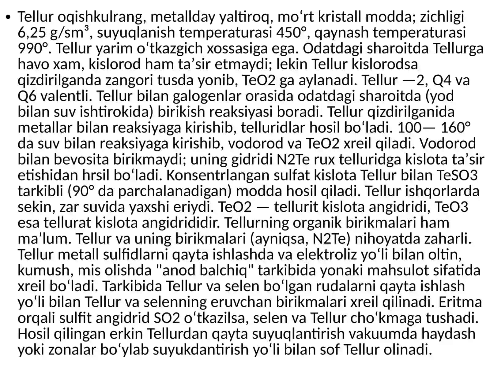 Selenitvatelluritkislotalar 4
