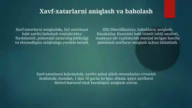 Xavfsizlik siyosati va xavf-xatarlarni boshqarish 4