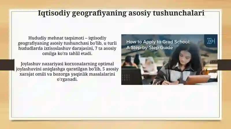 Iqtisodiy geografiyaning mazmuni, tuzilishi va o'qitish tehnalogiyasi 4