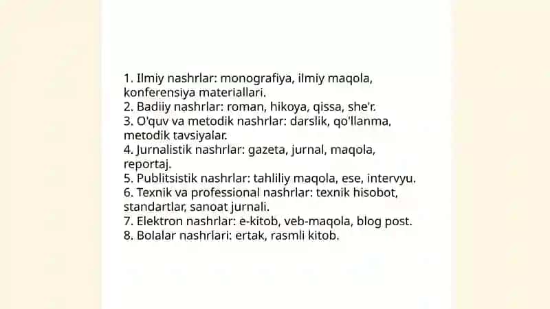 Nashr tipologiyasi 4