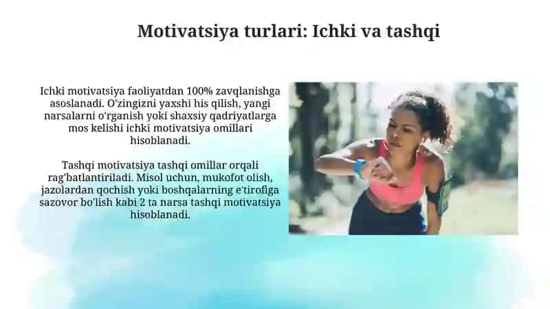Jismoniy faollik motivatsiyasi: Asoslar va ta'sirlar 4