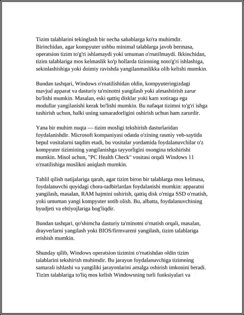WINDOWS OPERATSION TIZIMINI KOMPYUTERGA ÕRNATISH 4