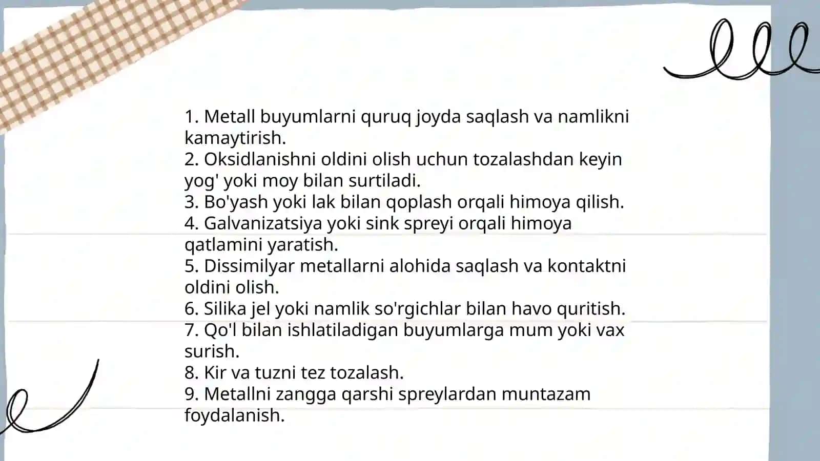 Uy sharoitida korroziyani kamaytirish 4