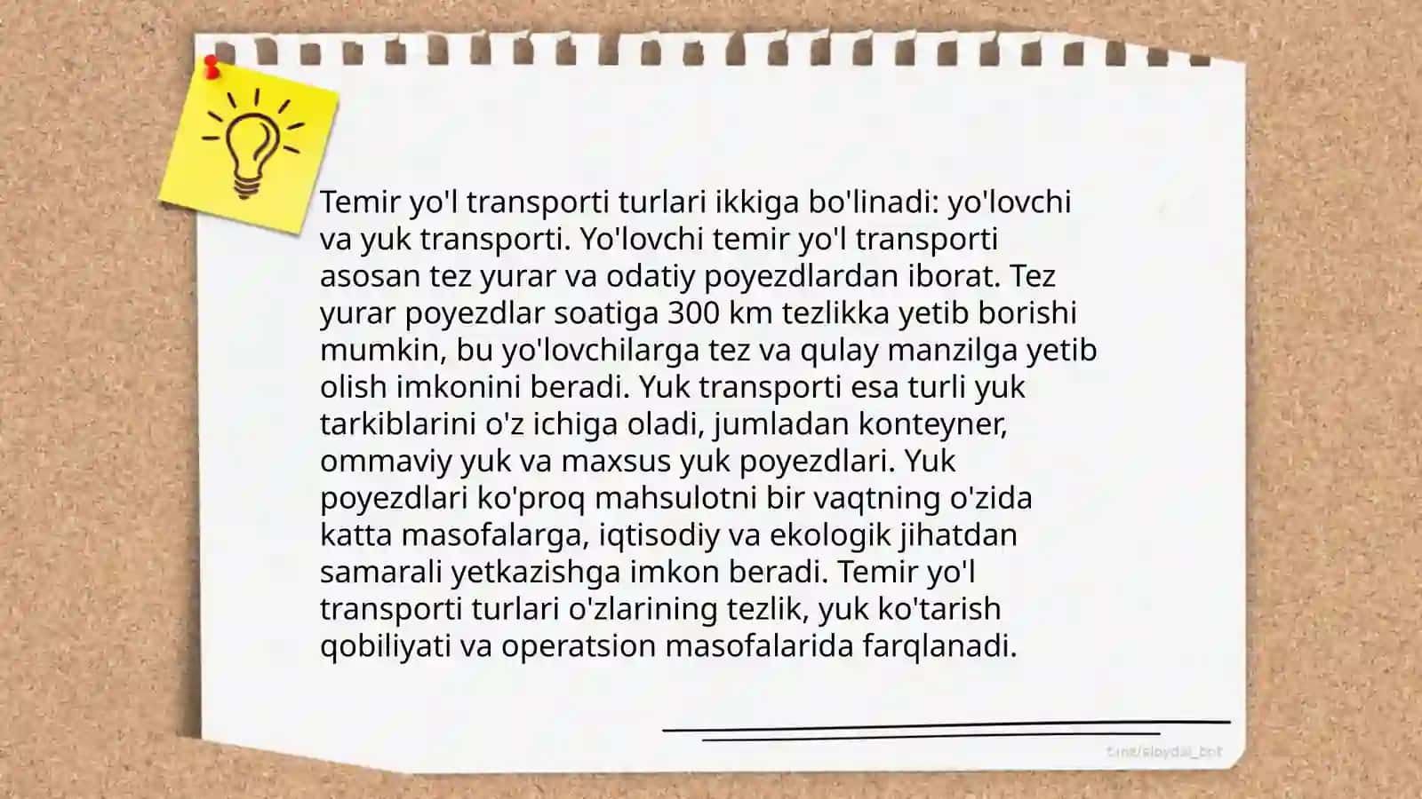 Turizm transport xizmatlarida turistlarga temir yoʻl transportida xizmat koʻrsatish 4