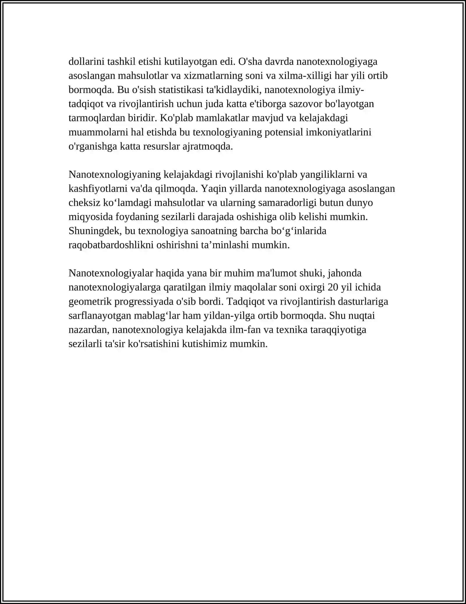NANOTEXNOLOGIYALAR HAQIDA UMUMIY TUSHUNCHA YARATILISHI VA RIVOJLANISH TARIXI 4