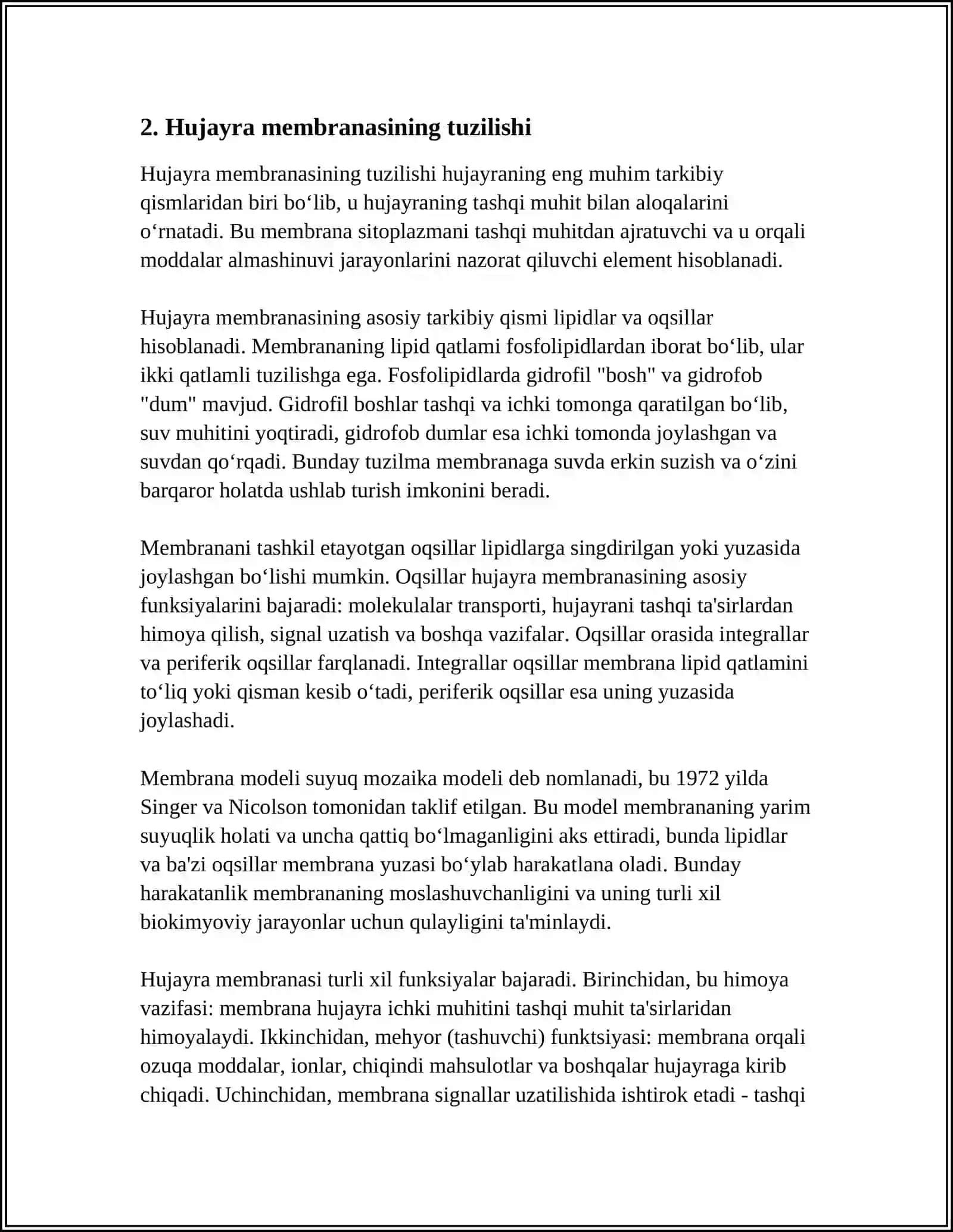HUJAYRA VA HUJAYRADAN TASHQARI MATRIKS ORASIDAGI MUNOSABATLAR 4