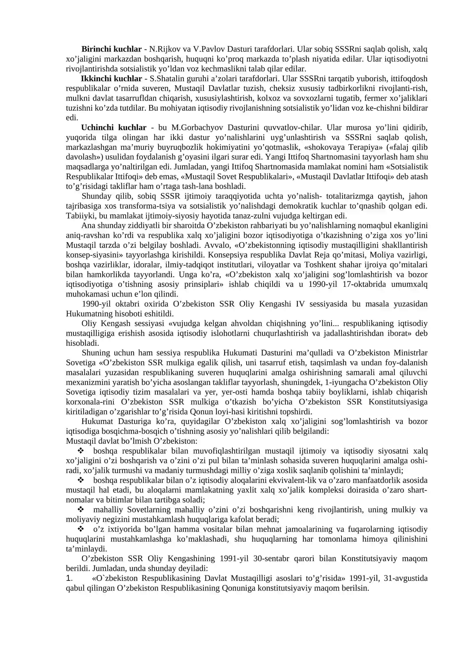 MUSTAQIL O’ZBEKISTON RESPUBLIKASI TASHKIL TOPISHINING TARIXIY AHAMIYATI 4