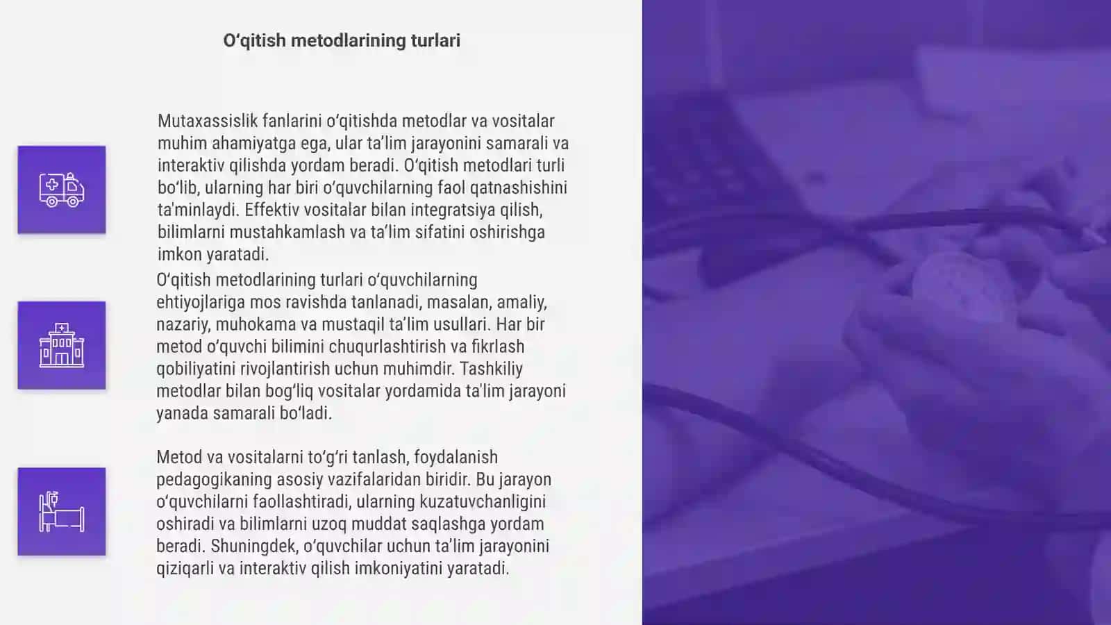 Mutaxassislik fanlarini o‘qitish metod va vositalari 4