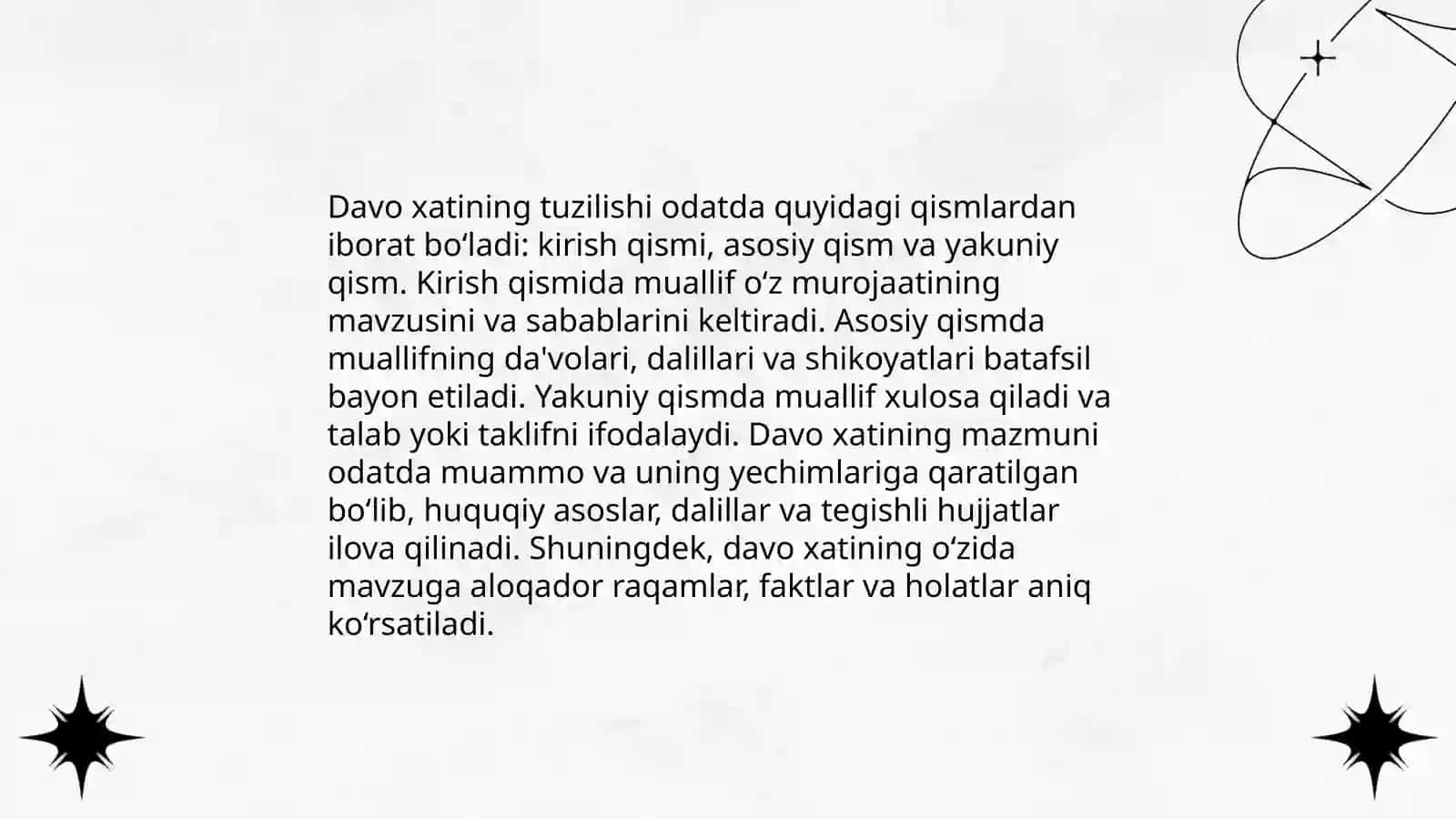 Xizmat xatlari. Davo xat axborot xat. Talabnoma 4