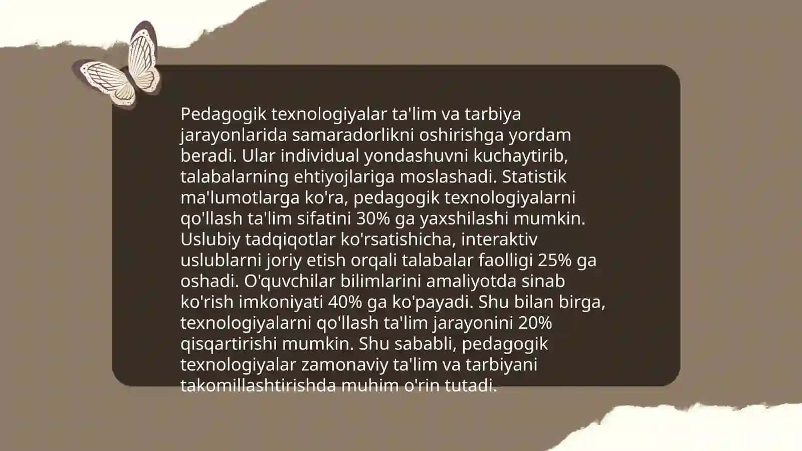 Pedagogik texnologiyalarning maqsad va vazifalari 4