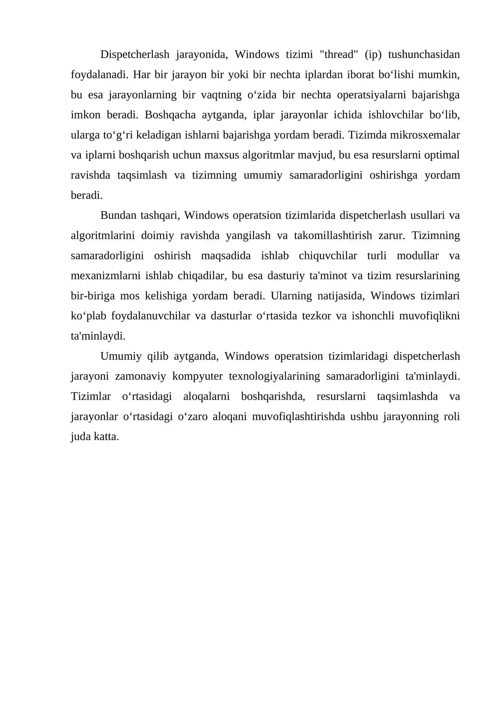 WINDOWS OT TIZIMLARIDA AMALGA OSHIRILADIGAN DISPETCHERLASH 4