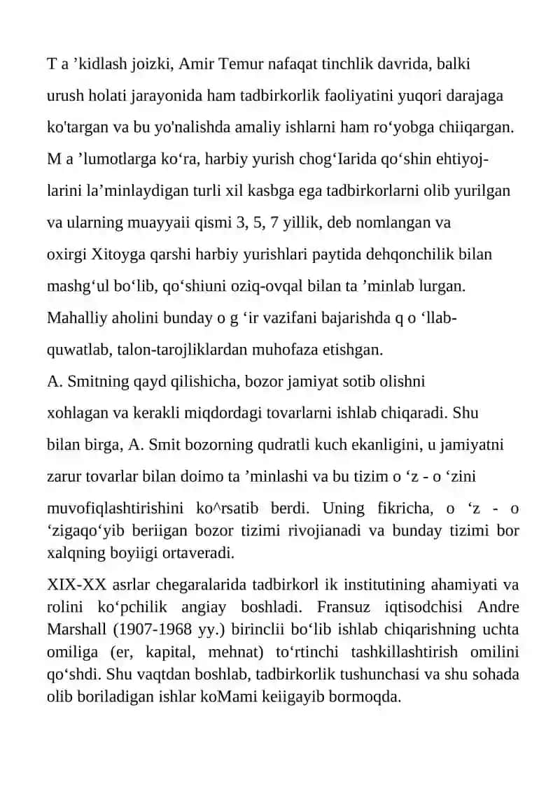 Kichik biznes va tadbirkorlikning mohiyati va mazmuni 4