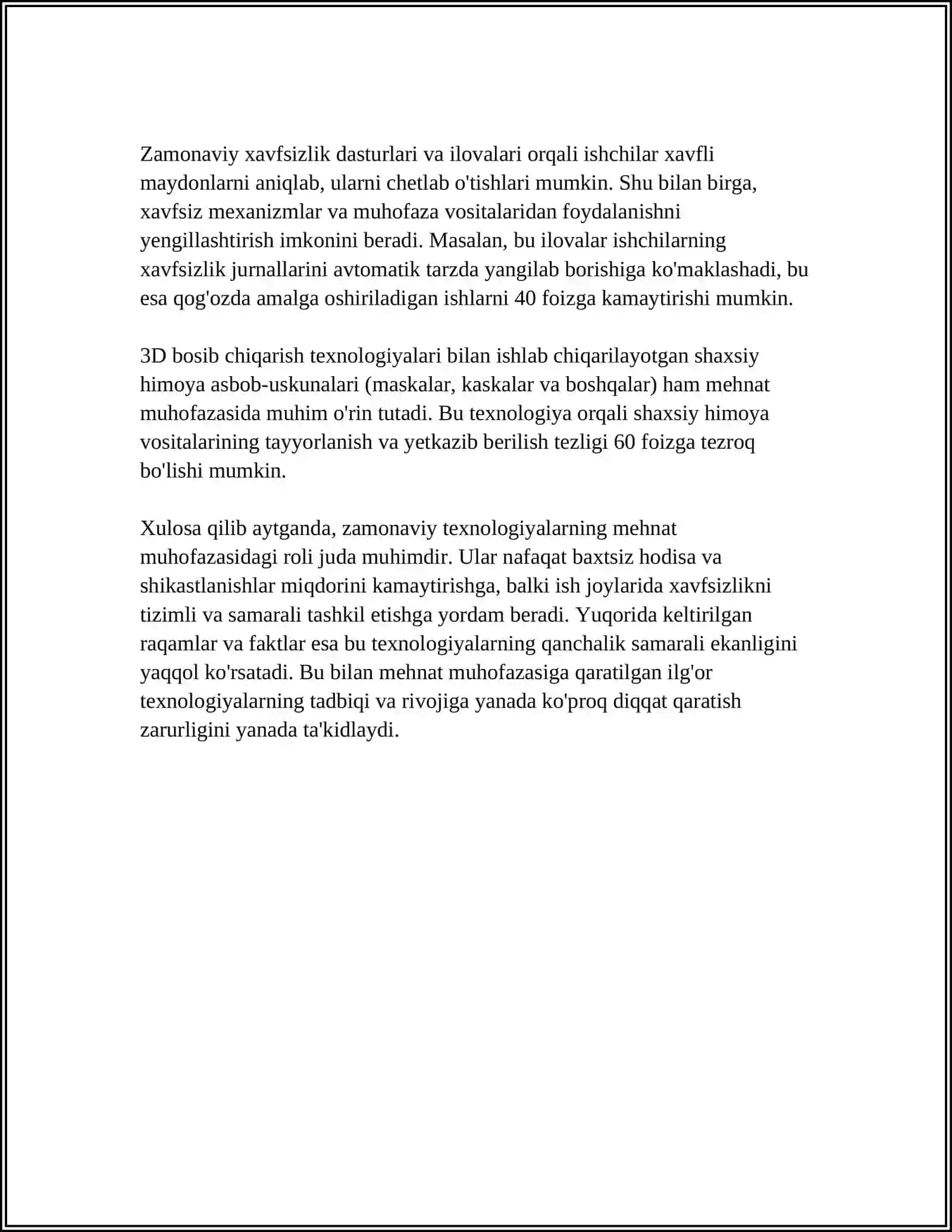MEHNAT MUHOFAZASIDA ZAMONAVIY TEXNOLOGIYALAR VA ULARNING HUQUQIY ASOSLARI 4
