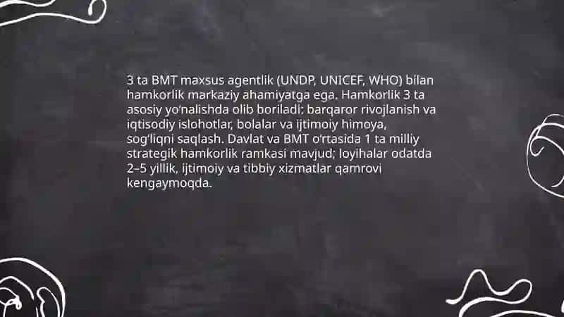 Oʻzbekistonning xalqaro tashkilotlar bilan hamkorlik aloqalari 4