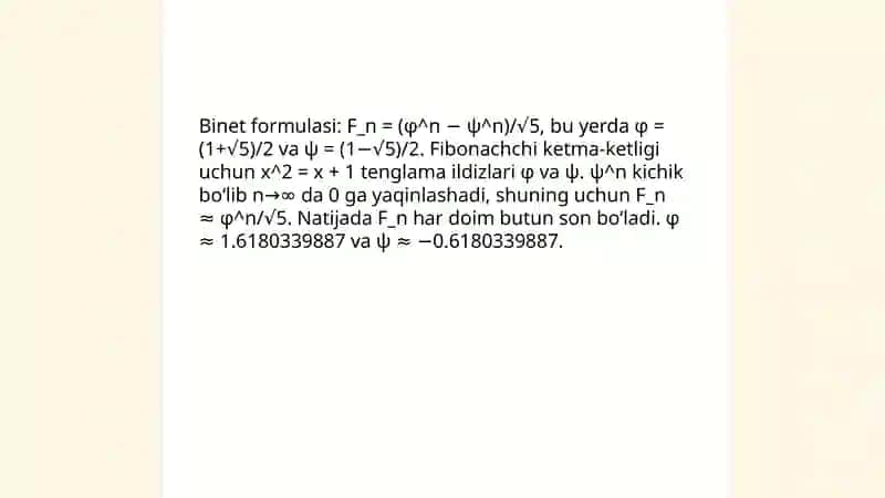 Fibonachchi sonlari va Katalan sonlari 4