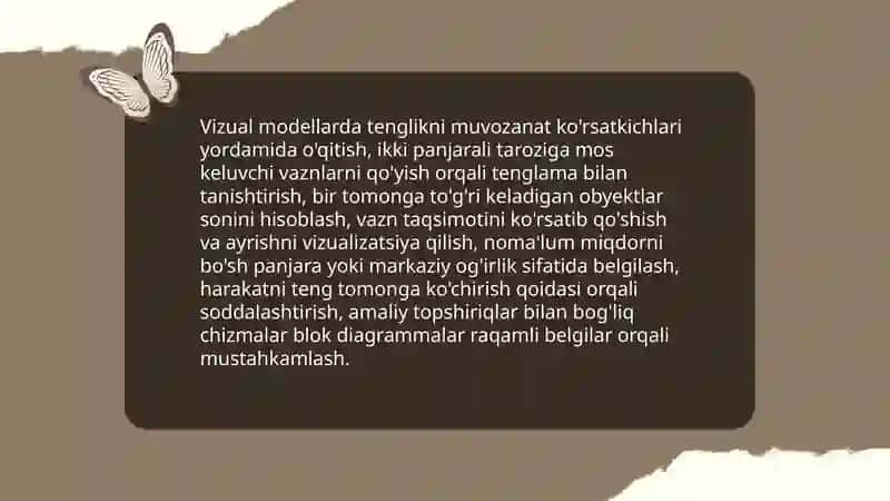 Tenglama va uni yechishga oʻrgatish (boshlangʻich sinflarda) 4