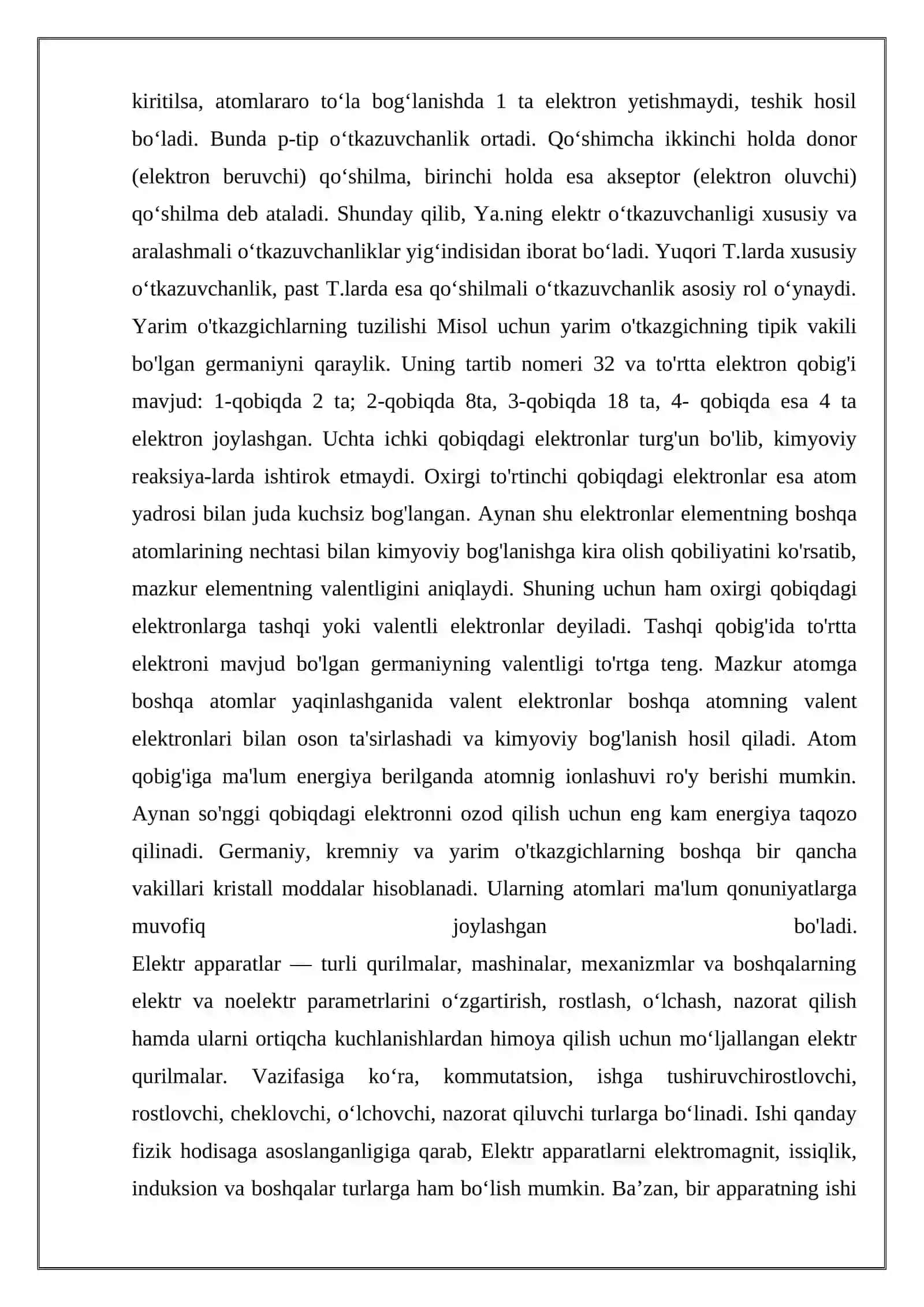 Yarim o’tkazgichli materiallar va payvandlash trnasformatorlari 4