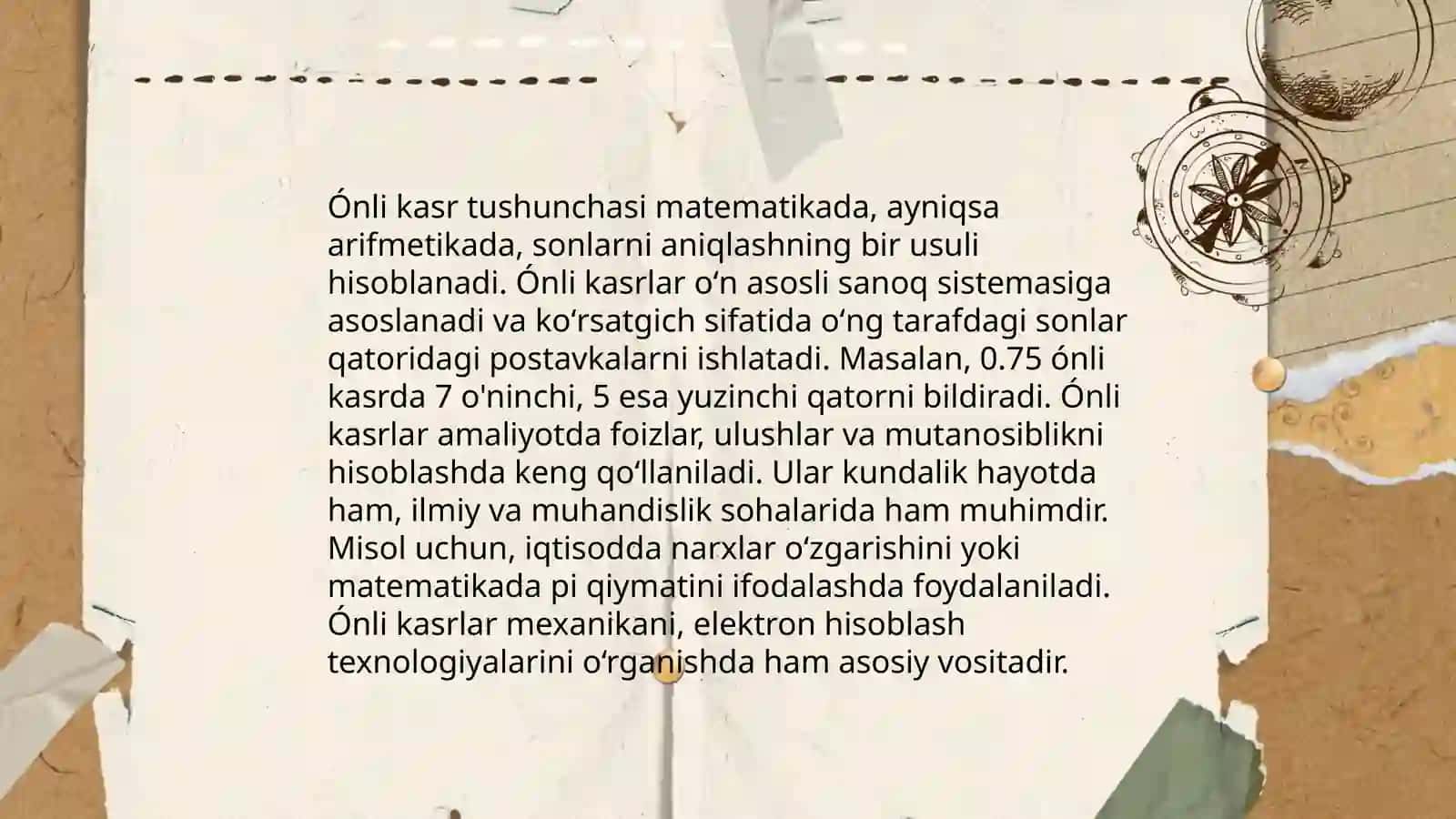 Ónli kasrlar va ular ustida arifmetik ammallarni bajarish algoritmi 4