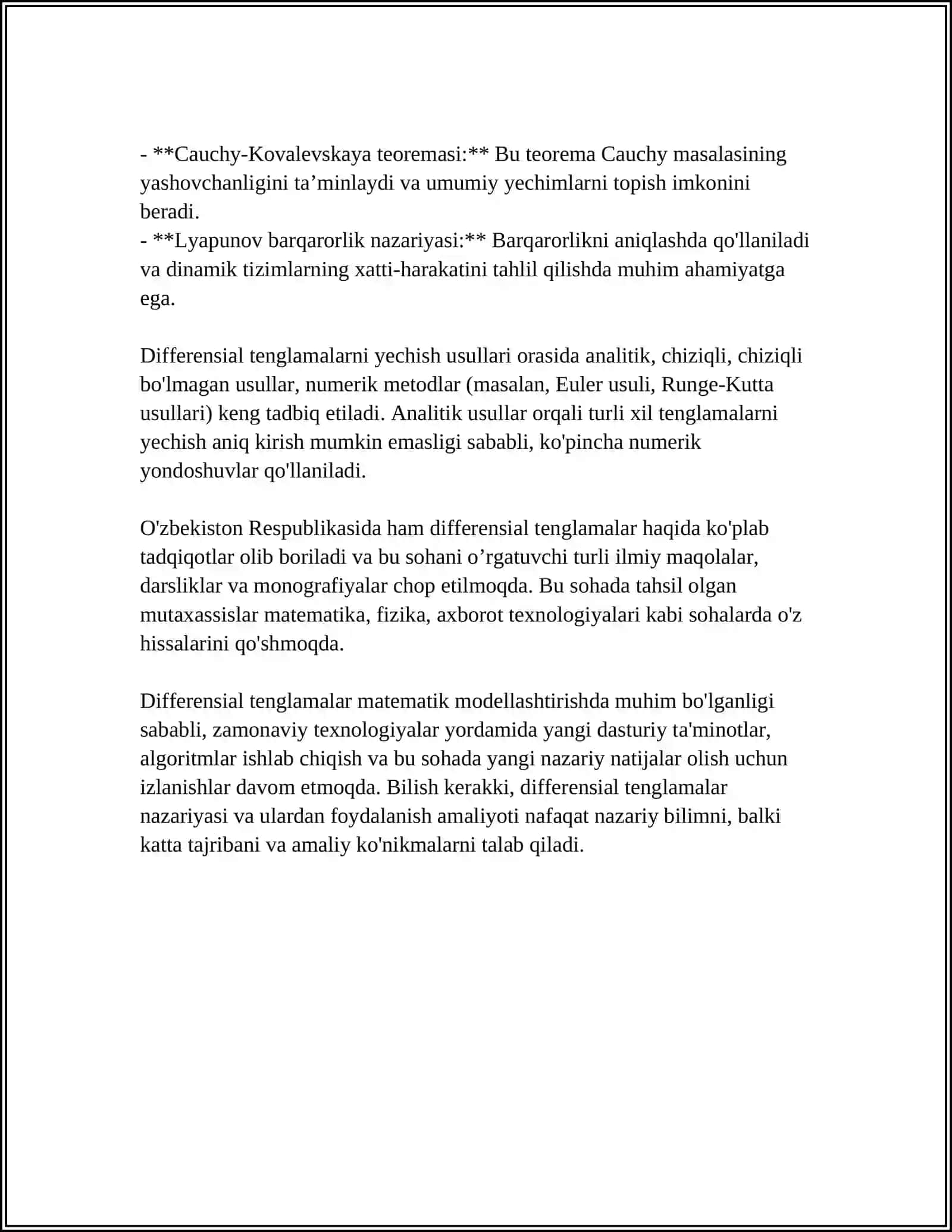Differensial Tenglamalar Nazariyasi 4