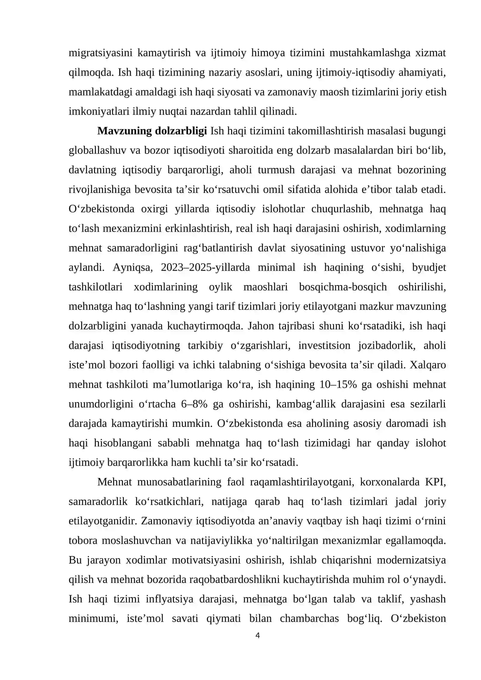 Ish haqi tizimi va uning ijtimoiy-iqtisodiy ahamiyati 4