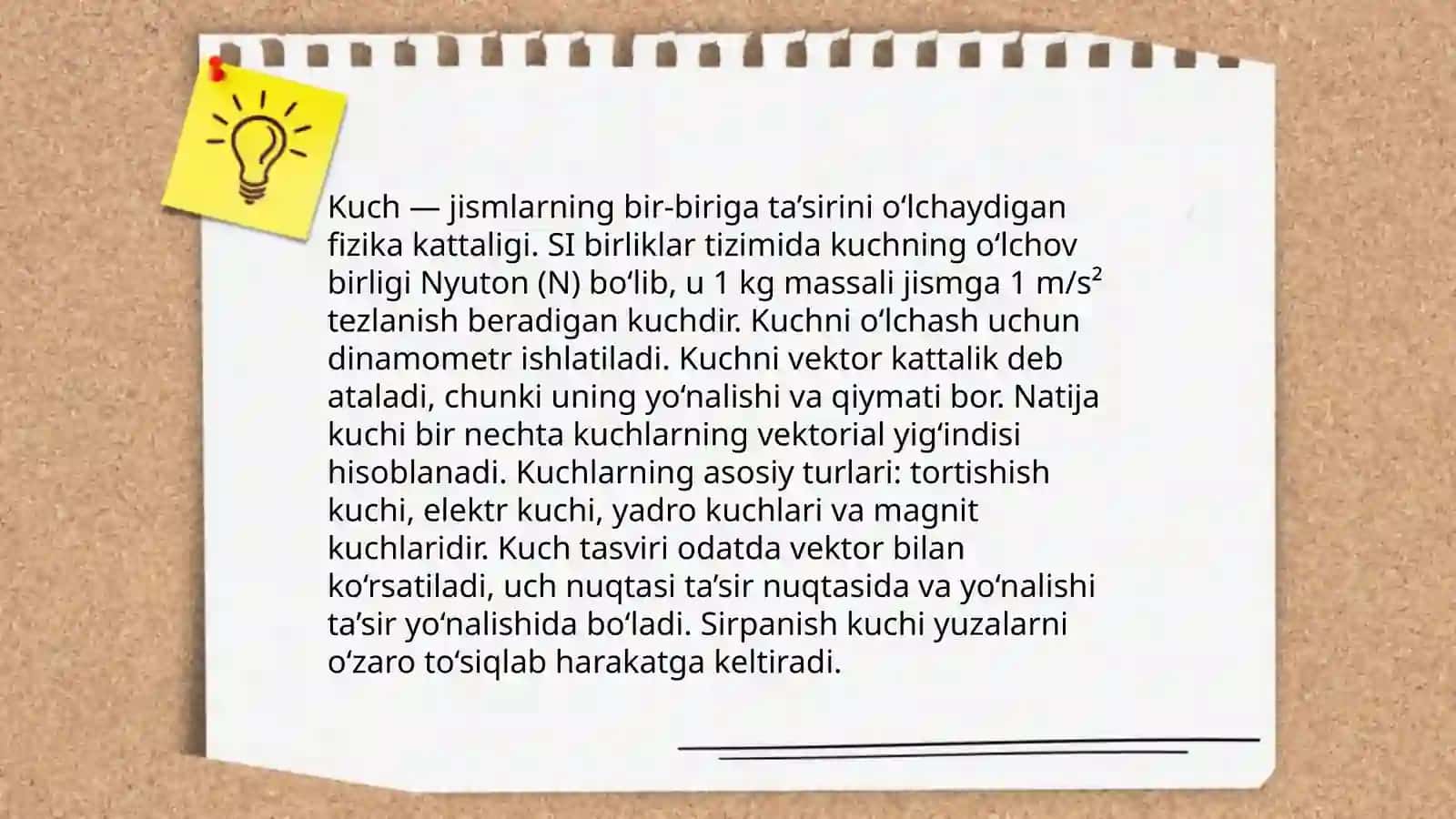 Qattiq jism statikasi va statikanining asosiy aksiomalari 4