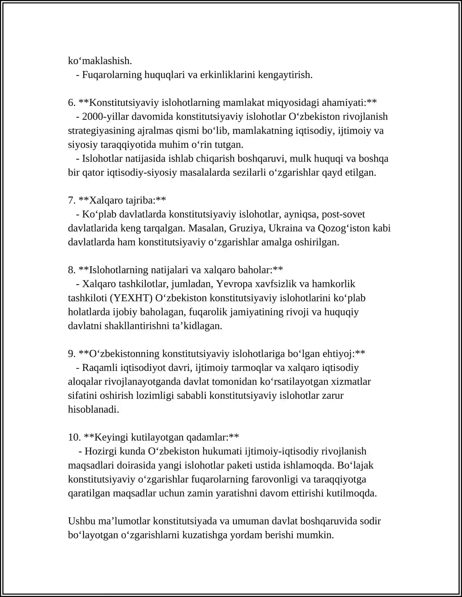 MUSTAQILLIK YILLARIDA DAVLAT BOSHQARUVI TIZIMIDA AMALGA OSHIRILGAN ISLOXOTLAR 4