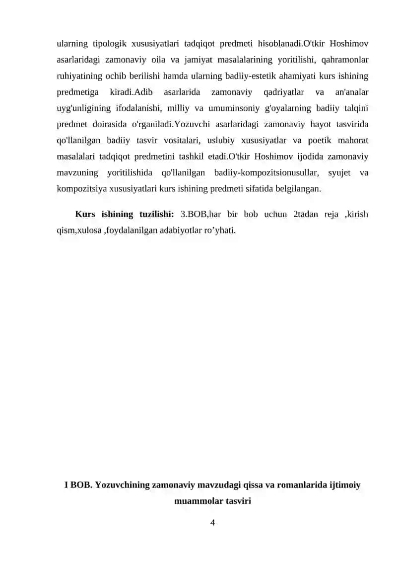 O'tkir Hoshimov asarlarida zamonaviy hayot manzarasi 4