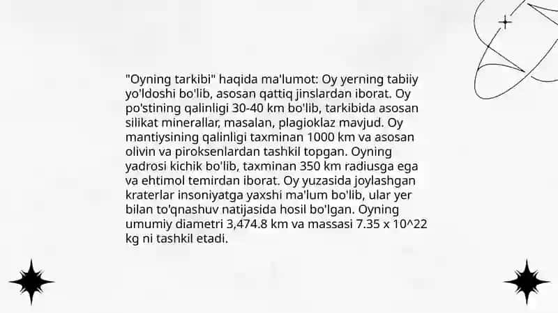 Oyning paydo bo'lishi 4