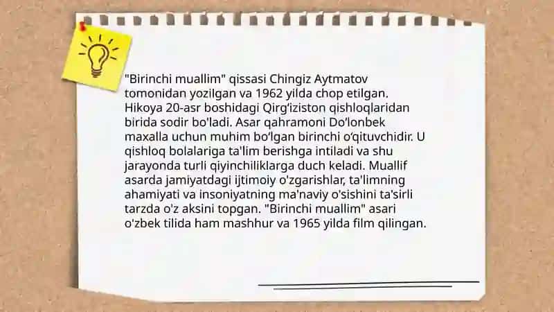 Birinchi Muallim 4