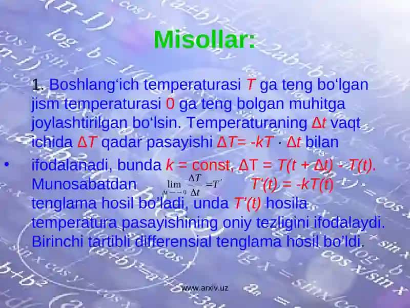 Differensial tenglamalar 4
