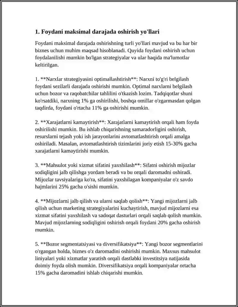 KORXONADA FOYDANI SHAKILLANTIRISH VA OQILONA TAQSIMLASH 4