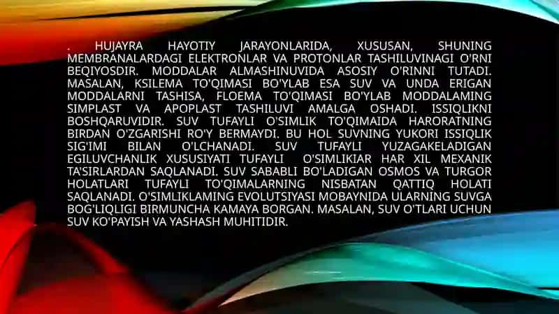 O’simliklarni suvalmashinuvi fiziologiyasi 4