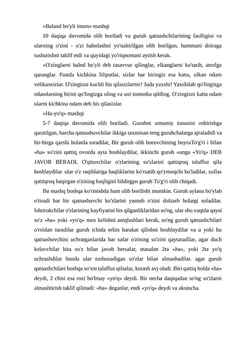 GURUH TRENERINING KASBIY KO‘NIKMALARI 4
