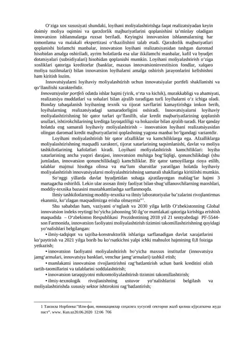 Innovatsion faoliyatni moliyalashtirish 4