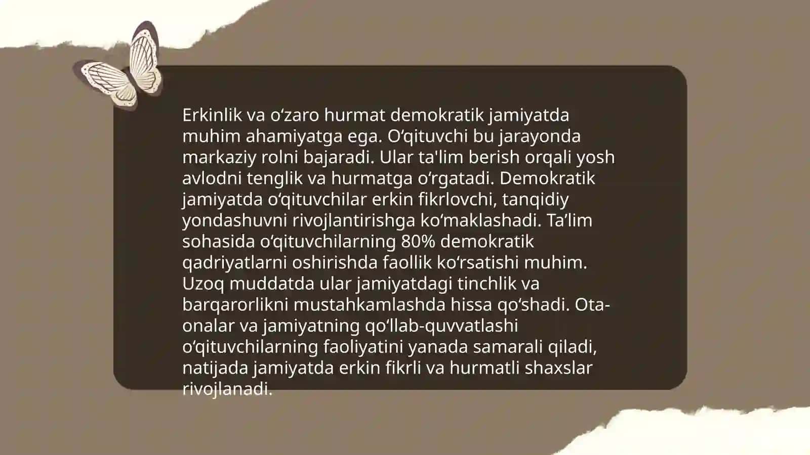 O‘qituvchi va o‘quvchi munosabatlarining demokratik tamoyillari 4