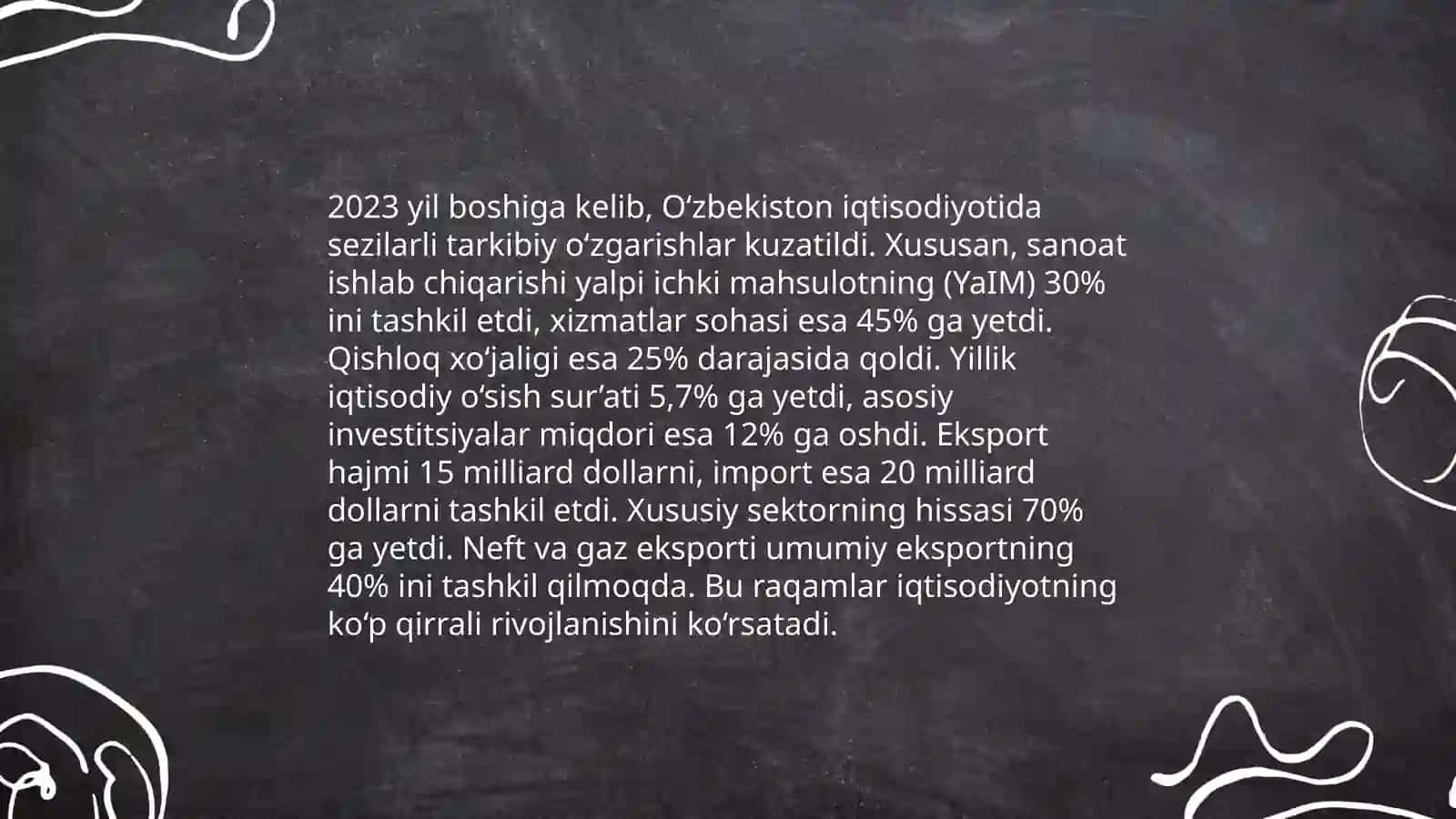 O‘zbekiston Respublikasida bozor infratuzilmasining shakllanishi.Respublika iqtisodiyotidagi tarkibiy o‘zgarishlar 4