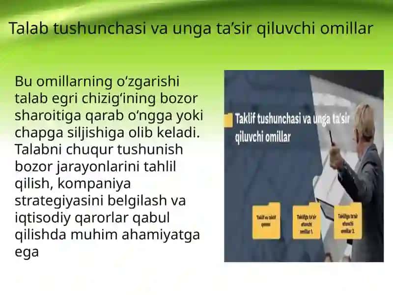 Talab va taklif nazariyasi 4