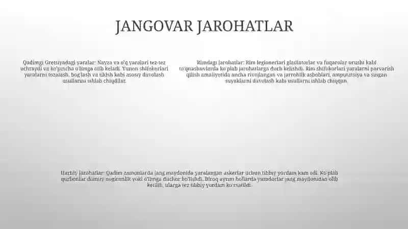 Qadimgi Gretsiyada Rimda Jarohlik Usullari 4