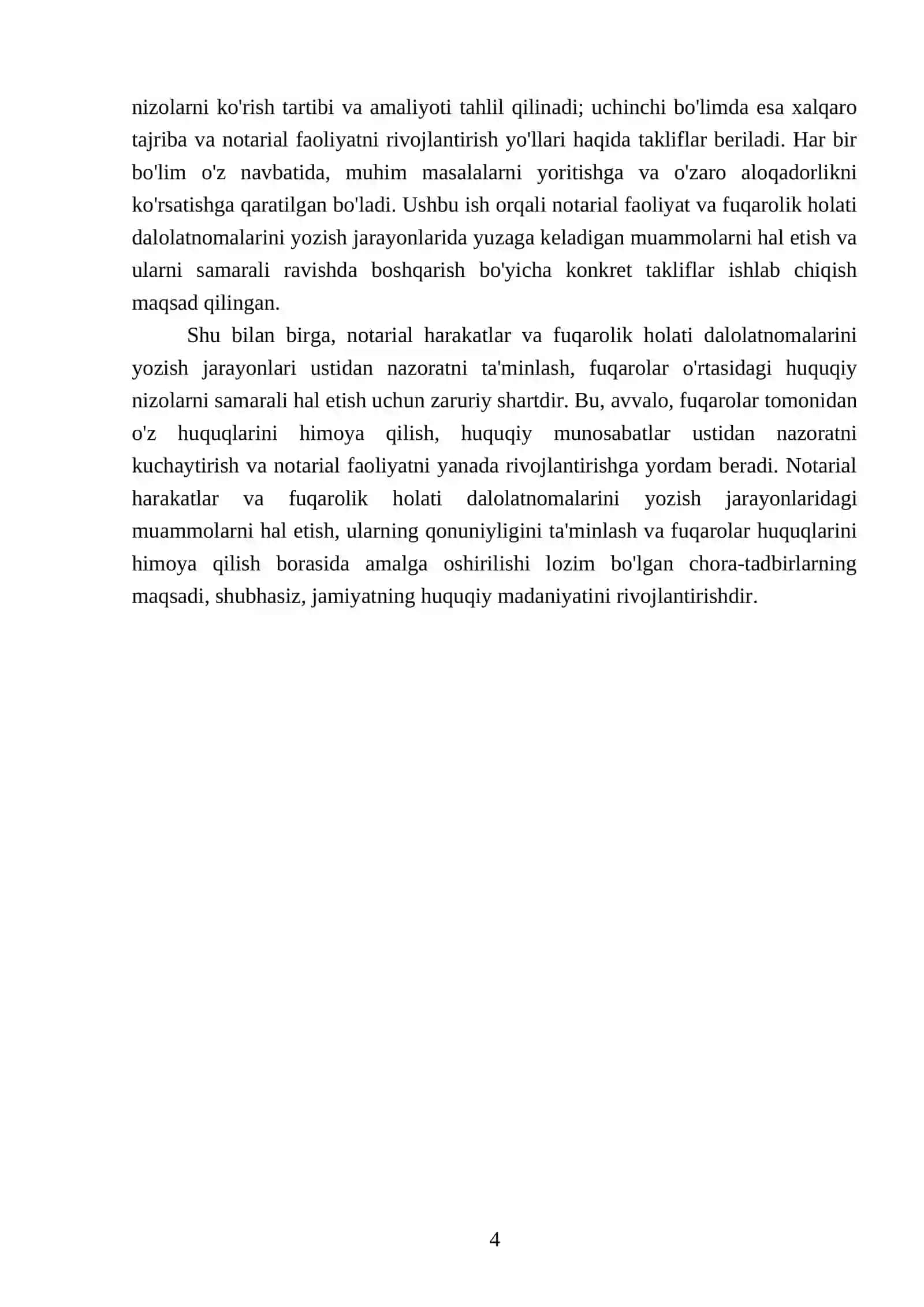 Notarial harakatni amalga oshirish, fuqarolik holati dalolatnomalarini yozish 4