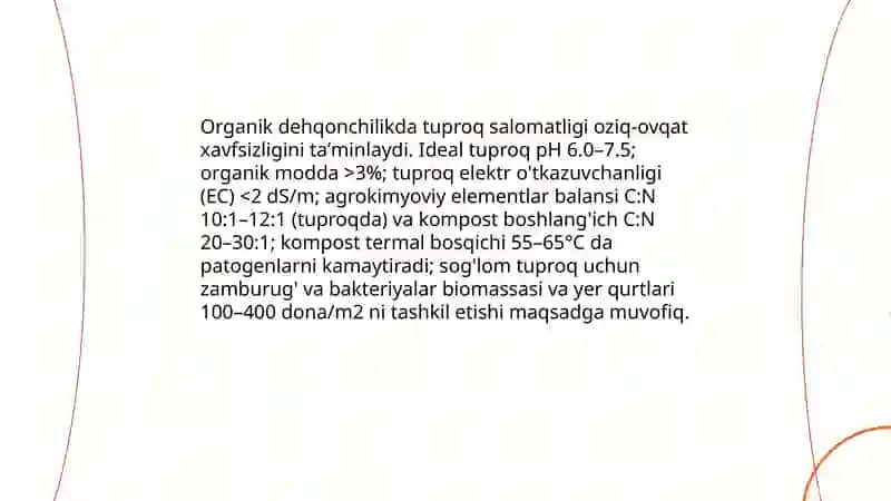 Organik dehqonchilikda oziq-ovqat xavfsizligining ahamiyati 4