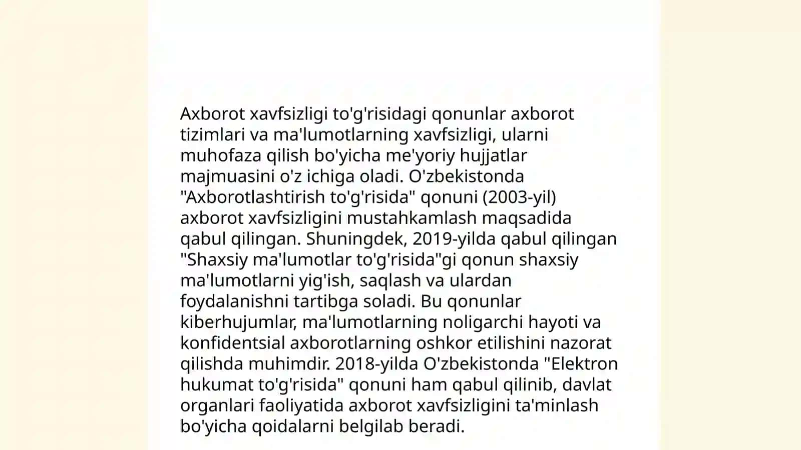 Axborot xavfsizligini taminlash qonunchligi 4