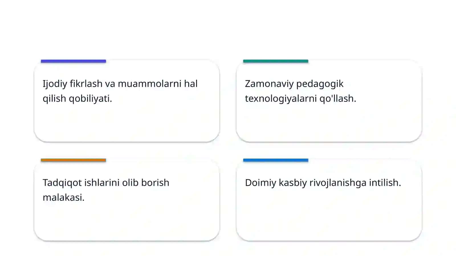 O'qituvchining innovatsion faoliyati strukturasi 4