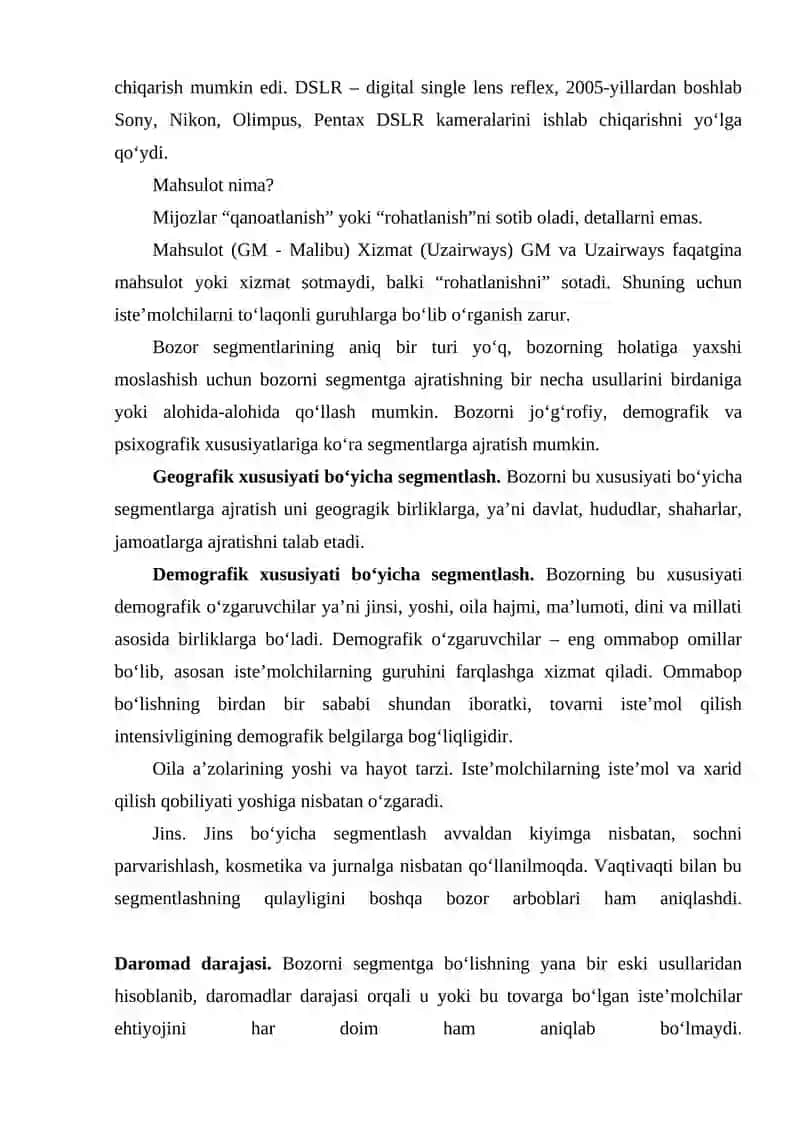 Bozor segmenti 4