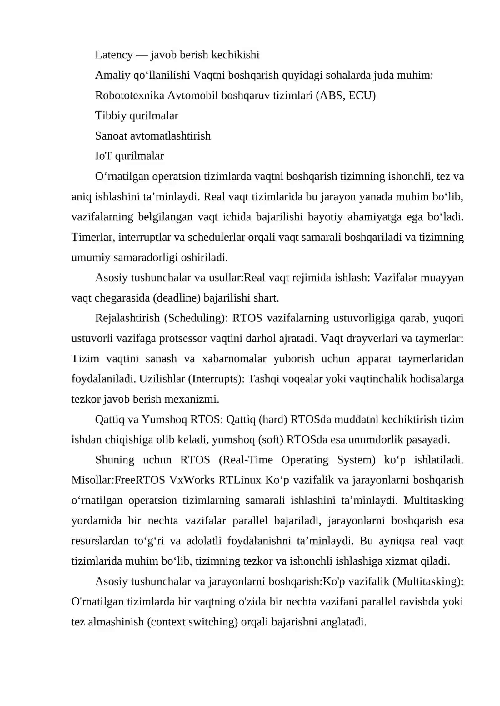 O‘RNATILGAN OPERATSION TIZIMLARDA VAQTNI BOSHQARISH 4