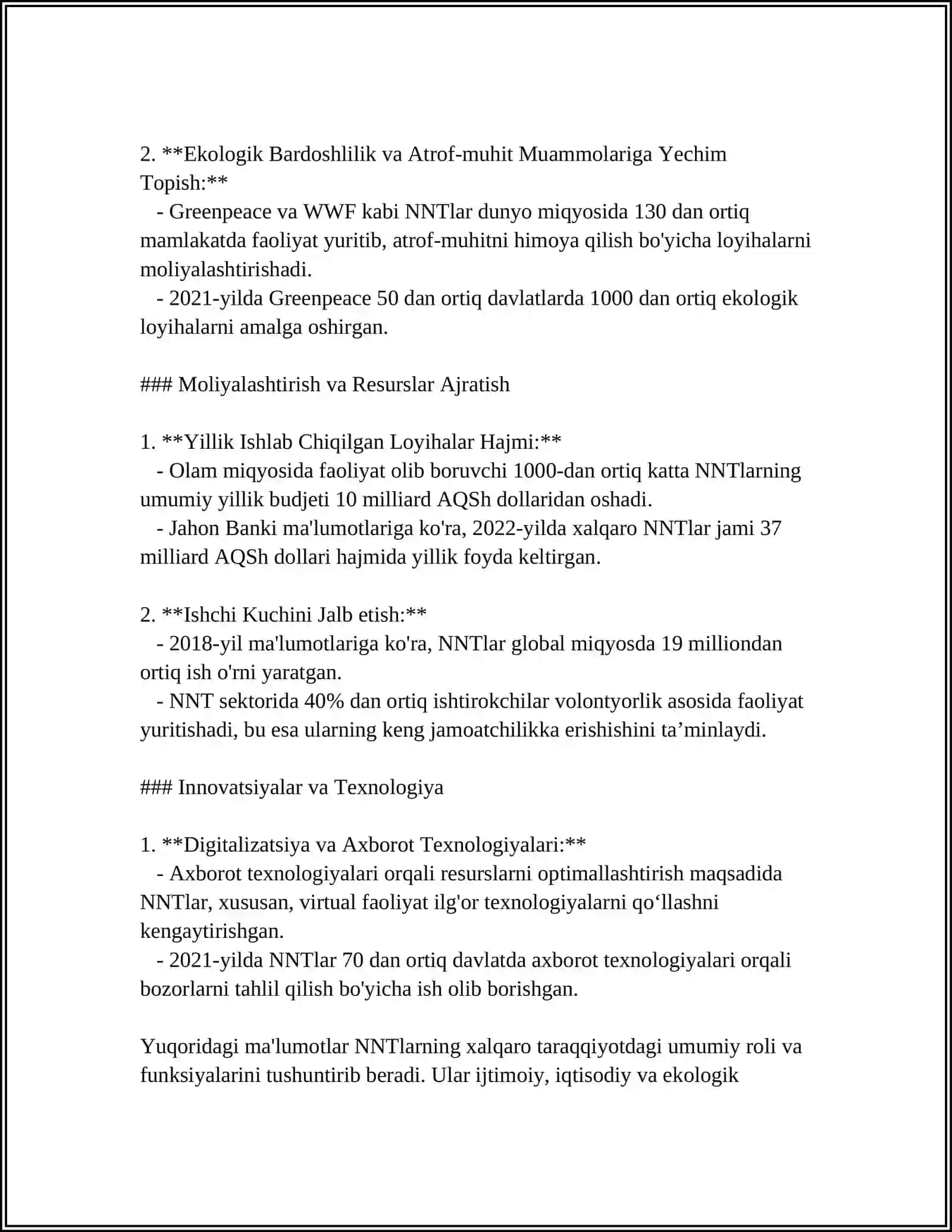 THE ROLE OF NGOS IN INTERNATIONAL DEVELOPMENT 4