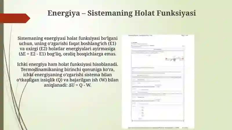Energiya Sistemasining Xolat Funksiyasi 4