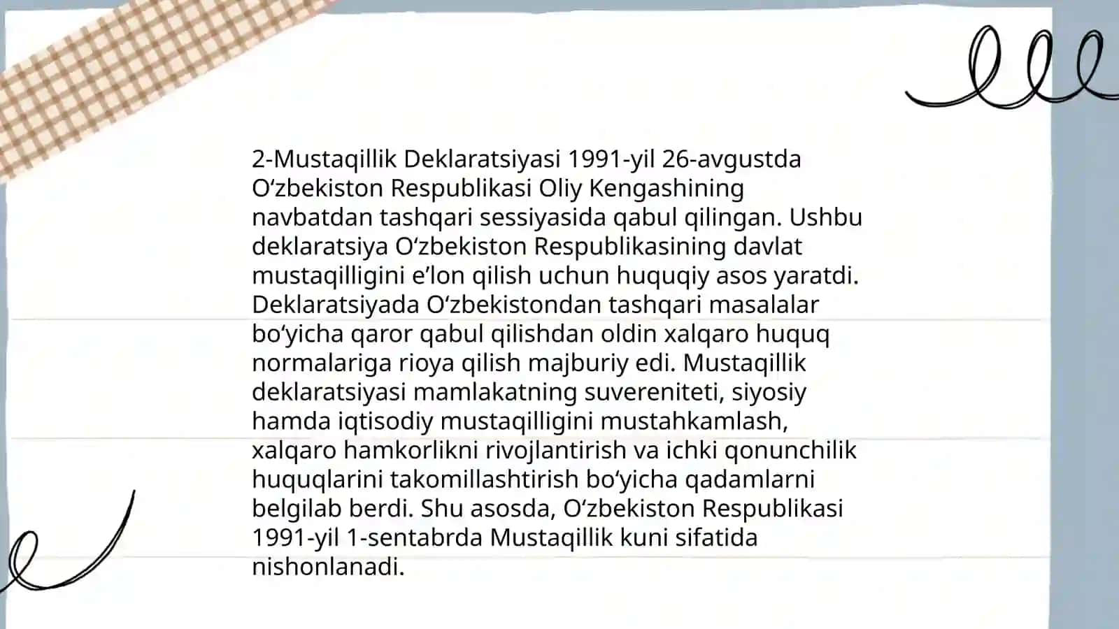 Mustaqil O'zbekiston Respublikasining tashkil topishi va uning tarixiy ahamiyati 4