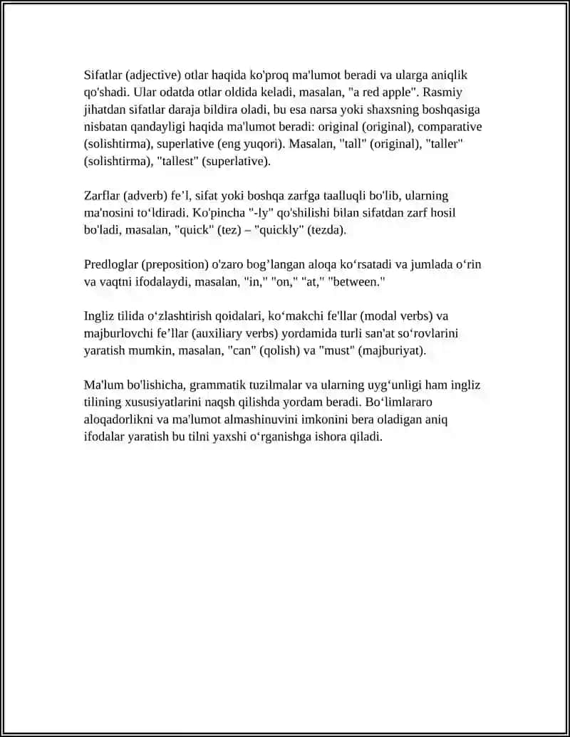 Ingliz tilida grammatika 4